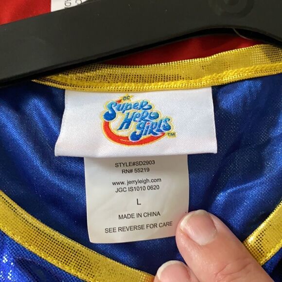 Kids Super Woman Costume Halloween Size L NEW - Picture 2 of 9